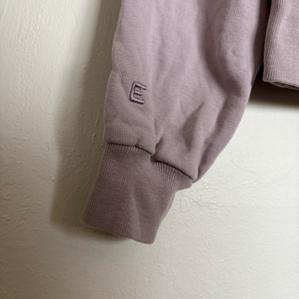 Everlane The Track Cropped Sweatshirt Dusty Lavender Size Small Organic Cotton - Picture 5 of 9